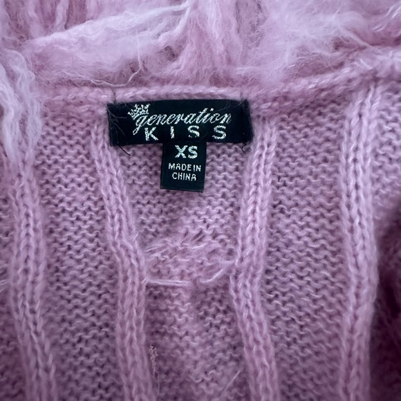 Women's Pink Feathered Sweater - Picture 5 of 7